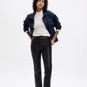 Gap High Rise Vegan Leather Vintage Slim Pants